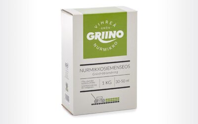 GRIINO VIHREÄ-GRÖN KULUTTAJANURMIKKOSIEMENET KEVÄÄN UUTUUTENA S.G. NIEMINEN OY:LTÄ