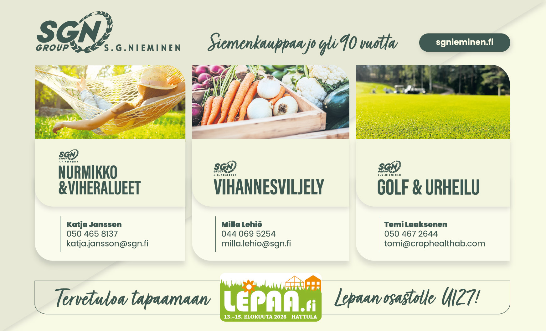 Puutarha- ja viheralan ammattinäyttely Lepaa järjestetään taas 13.-15.8.