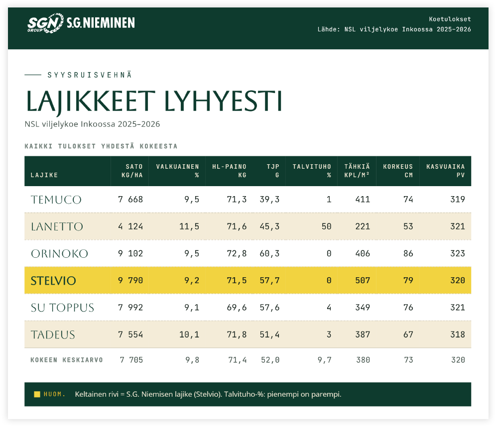 Stelvion huippuhyvät tulokset